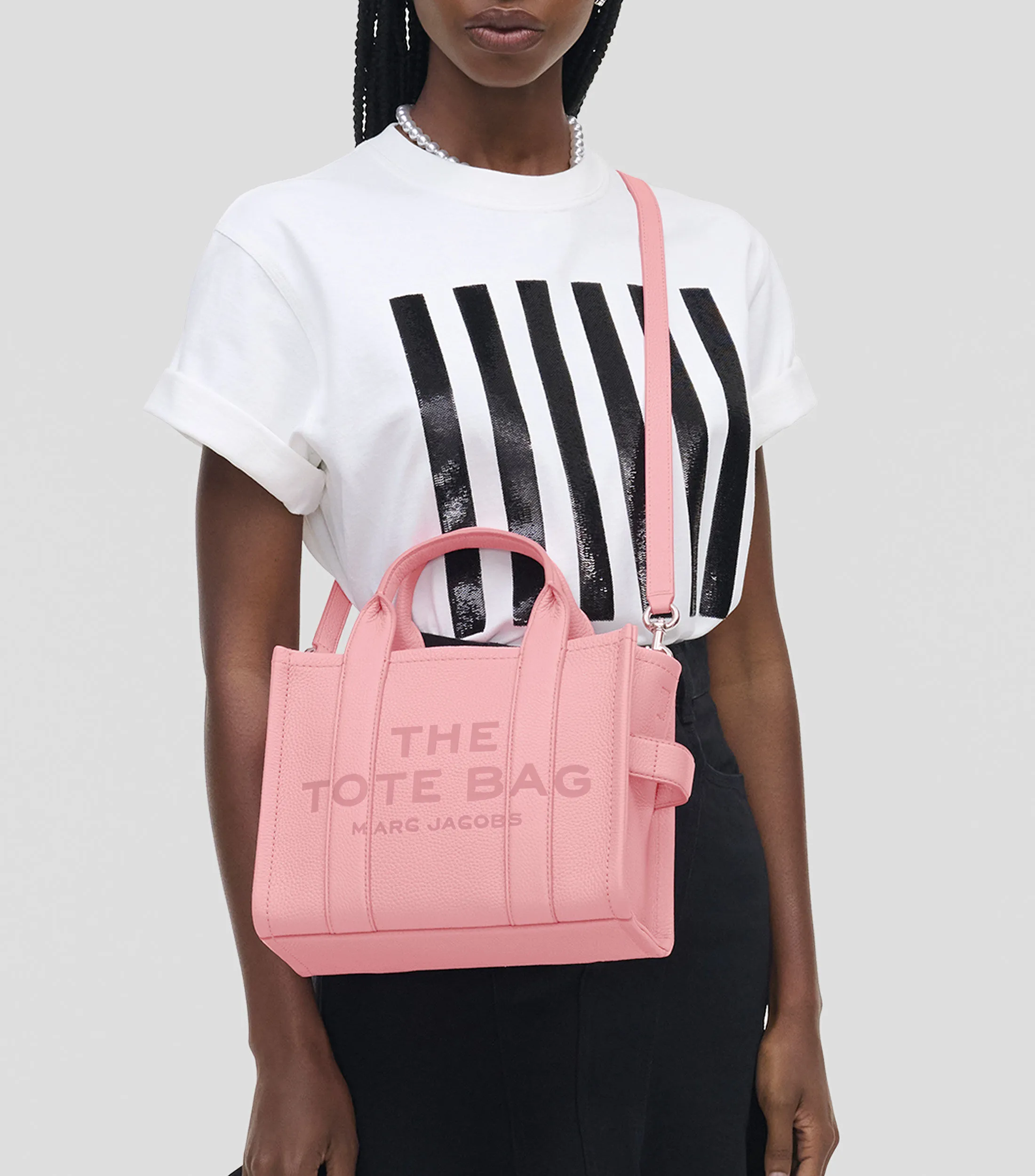 Marc Jacobs Bolso tote chico rosa The Leather Mujer