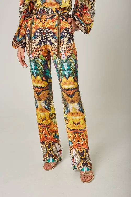 Masavi pantalon estampado mariposa