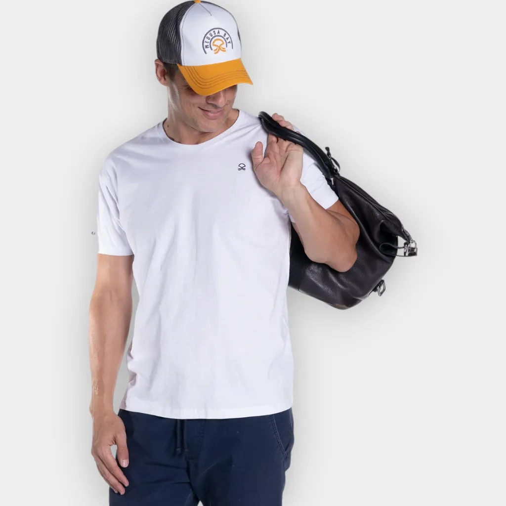 Medusa Bay – Camiseta Classic blanca bordado