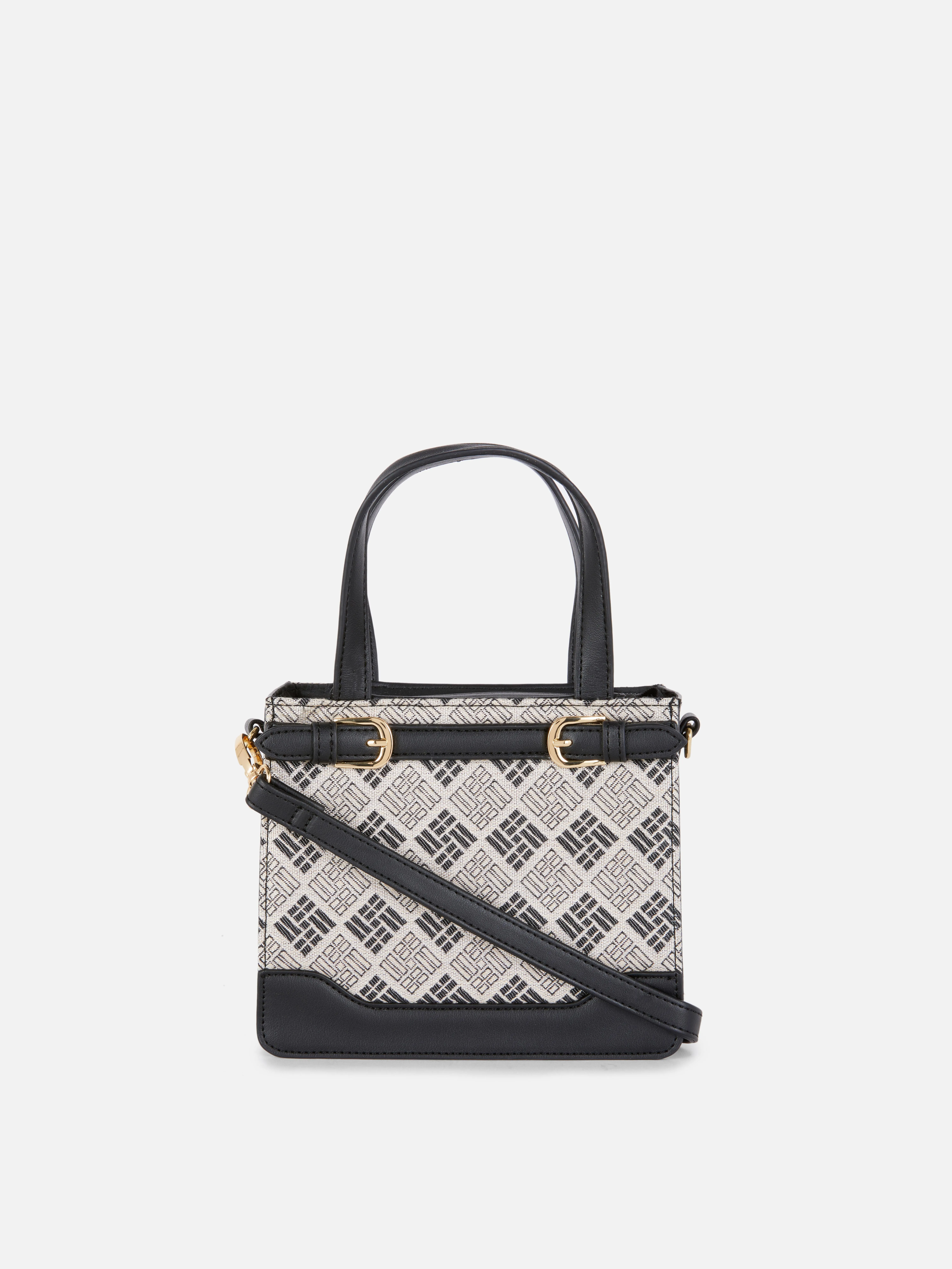 Minibolso tote con monograma