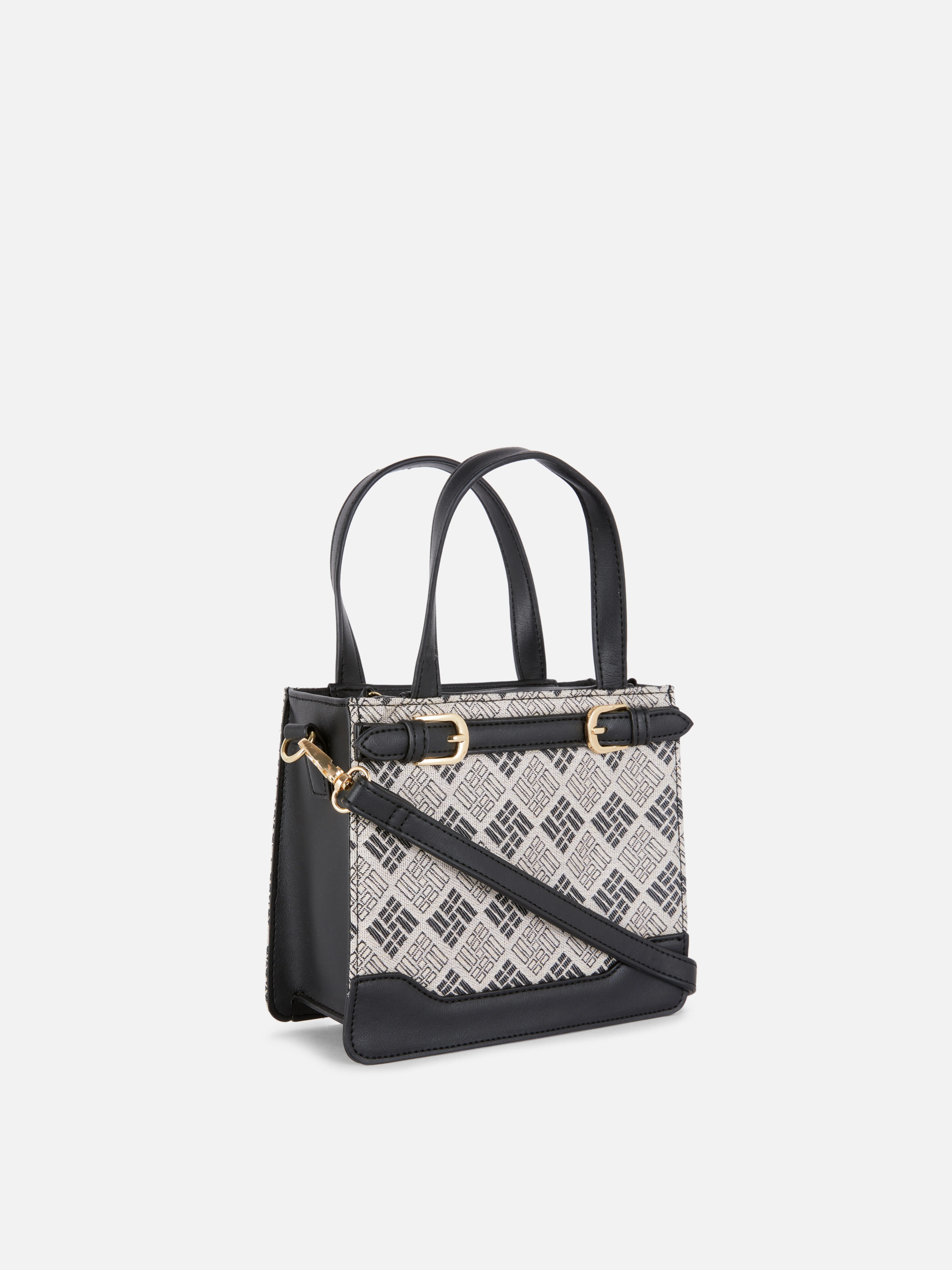 Minibolso tote con monograma