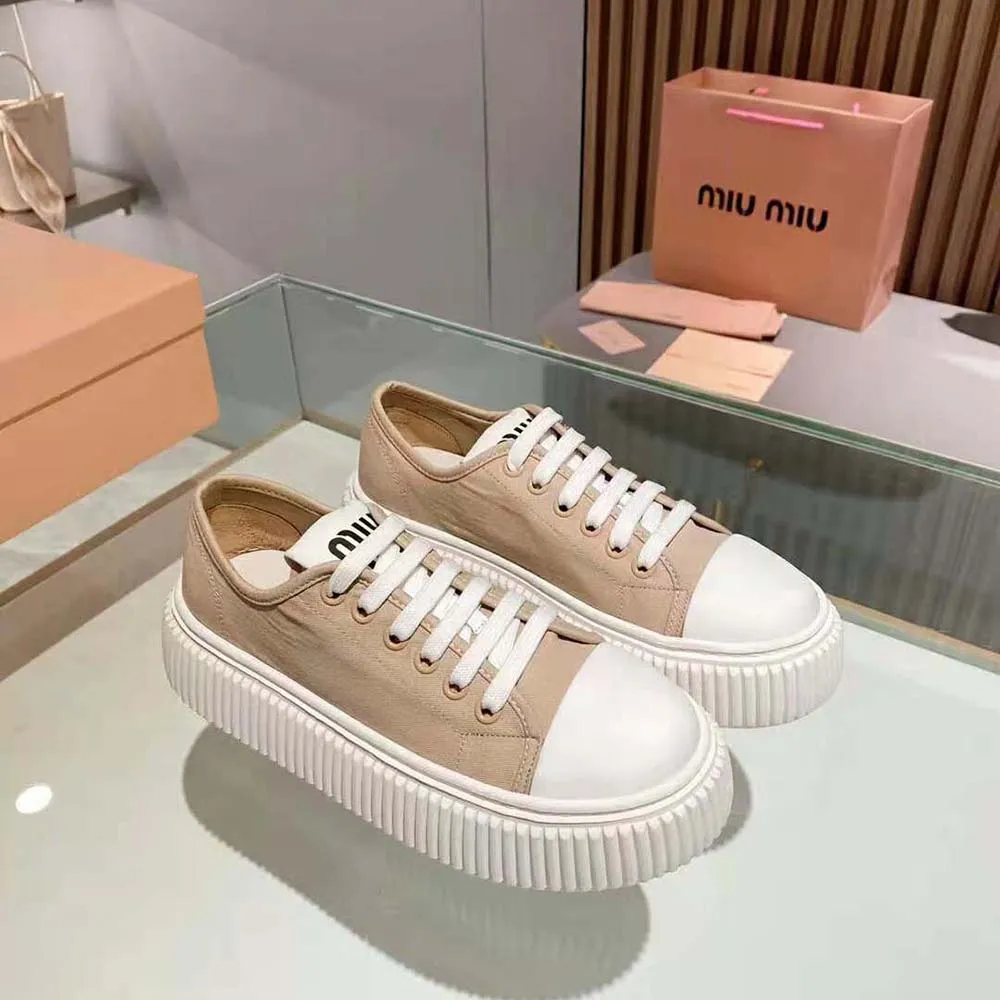 MIU MIU DEPORTIVAS MUJER DENIM SUELA EVA CON LOGOROSA