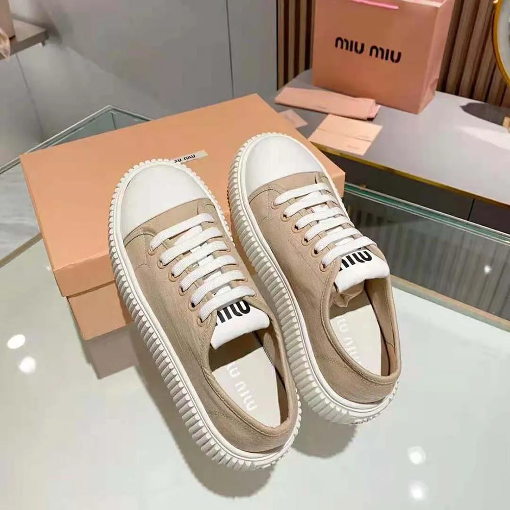 MIU MIU DEPORTIVAS MUJER DENIM SUELA EVA CON LOGOROSA