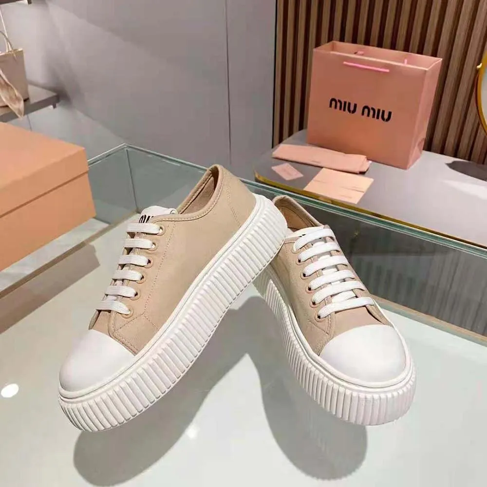 MIU MIU DEPORTIVAS MUJER DENIM SUELA EVA CON LOGOROSA