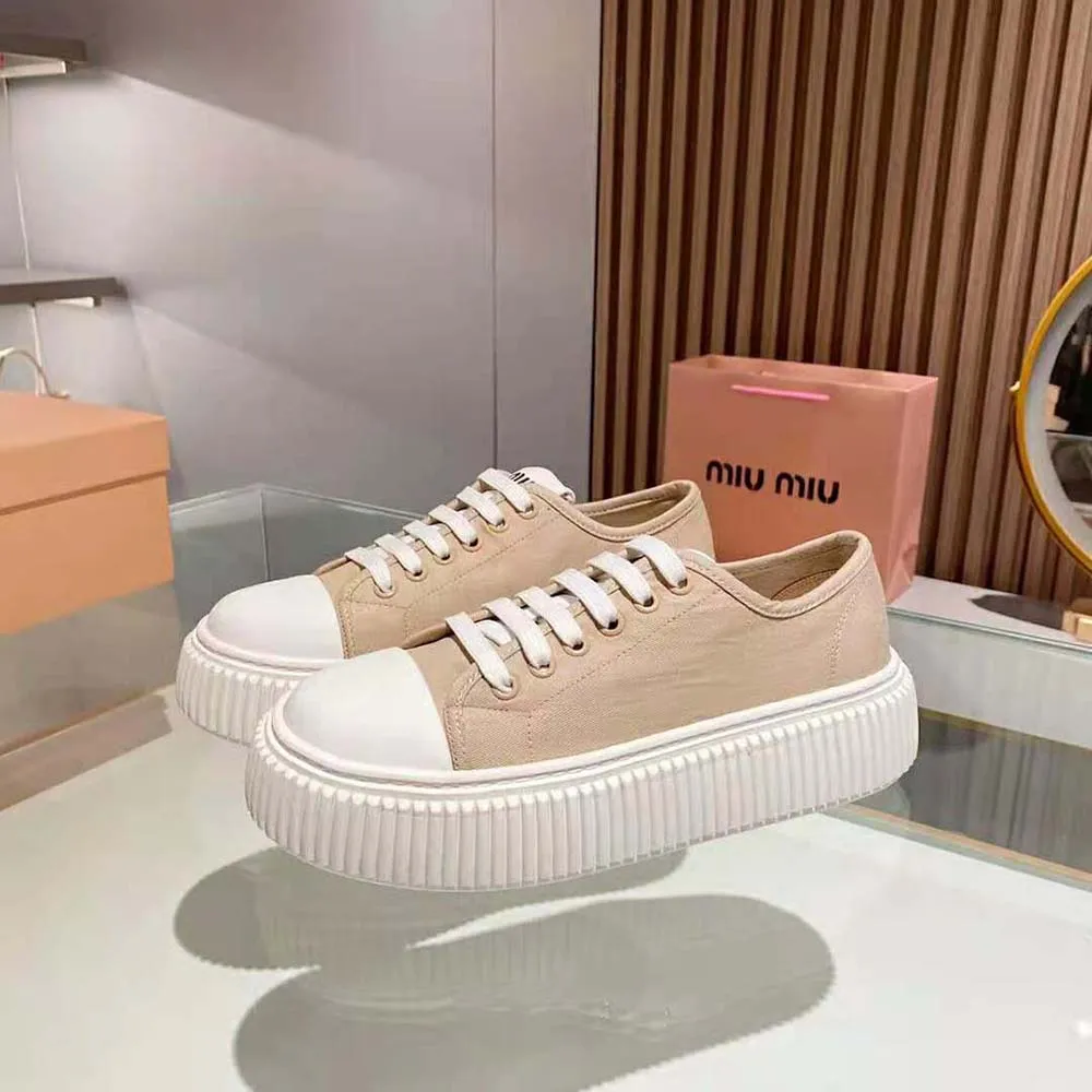 MIU MIU DEPORTIVAS MUJER DENIM SUELA EVA CON LOGOROSA