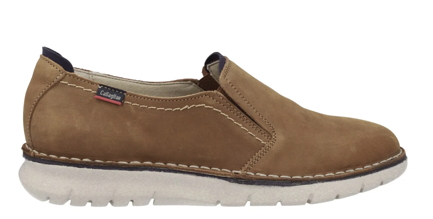 Mocasines de piel nobuck cuero con elásticos laterales