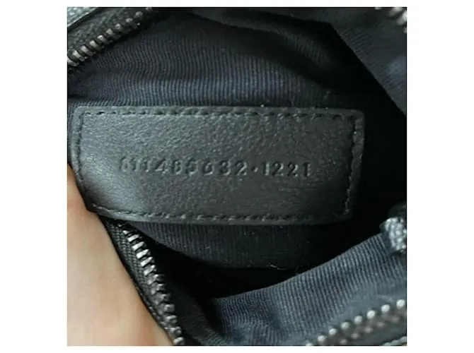 Monedero clave Monogram Saint Laurent en cuero negro 