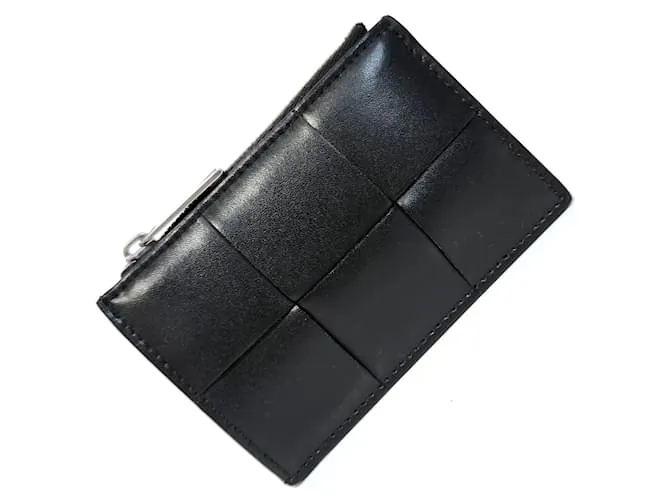 Monedero de cuero negro Bottega Veneta 