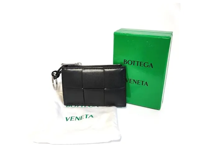 Monedero de cuero negro Bottega Veneta 