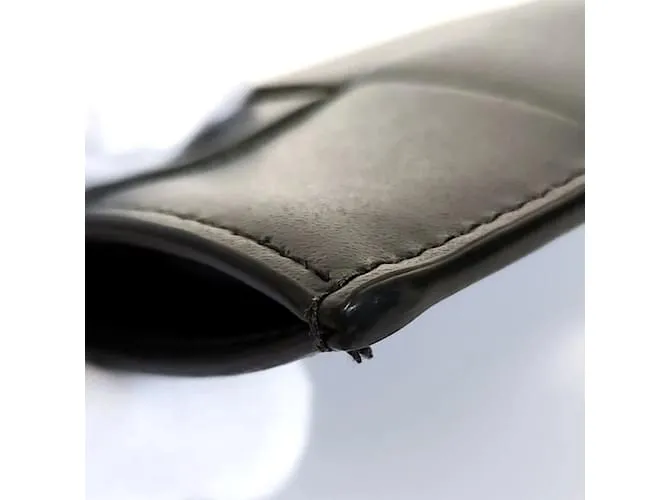 Monedero de cuero negro Bottega Veneta 
