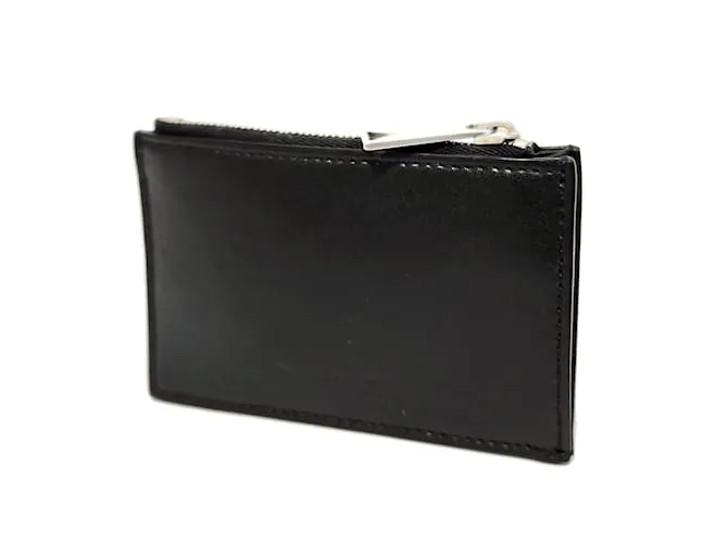 Monedero de cuero negro Bottega Veneta 