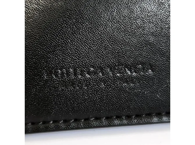 Monedero de cuero negro Bottega Veneta 
