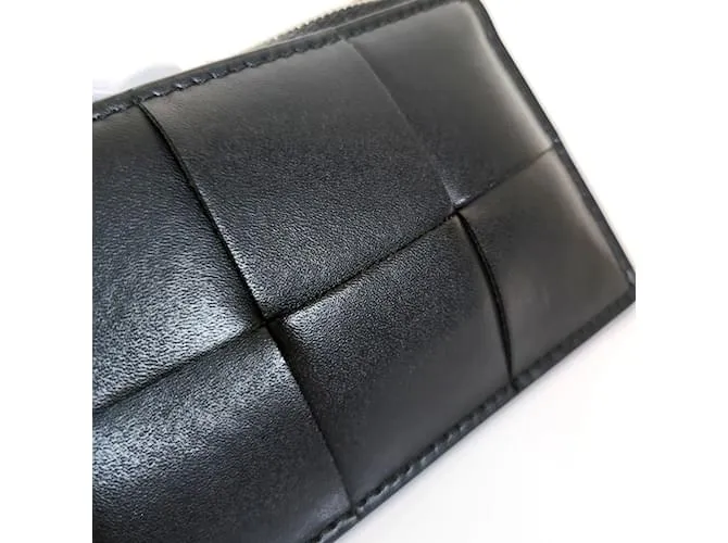 Monedero de cuero negro Bottega Veneta 