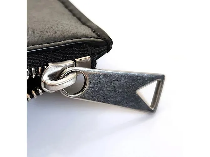 Monedero de cuero negro Bottega Veneta 