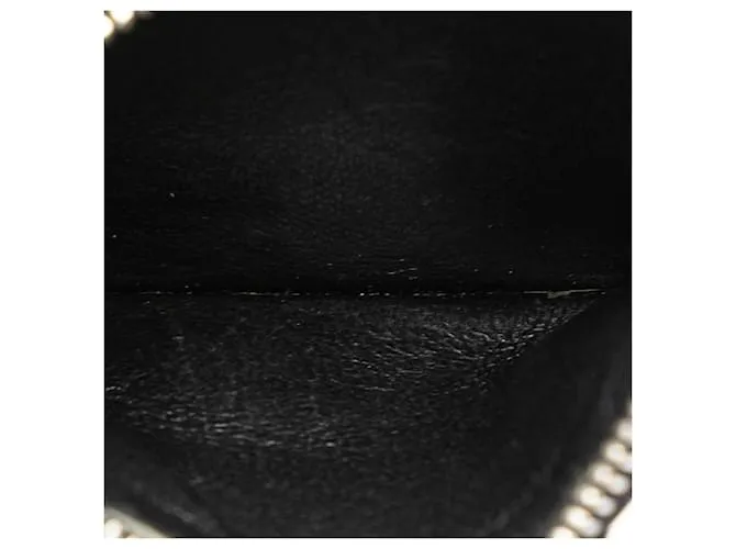 Monedero de cuero negro grabado Saint Laurent 