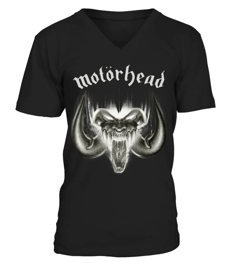 MOTORHEAD 3 BK  ROCK 'N' ROLL CAMISETA CUELLO EN V UNISEX