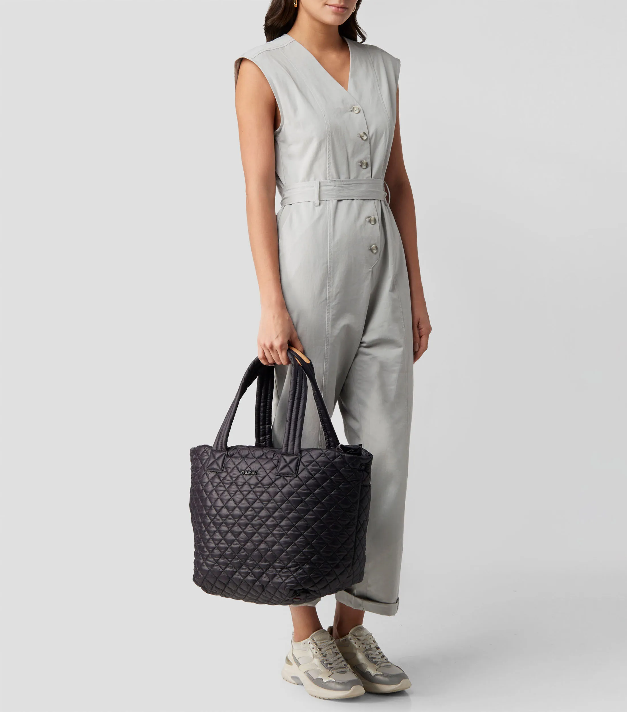 MZ Wallace Bolso Tote Black Metro con Logotipo Mujer