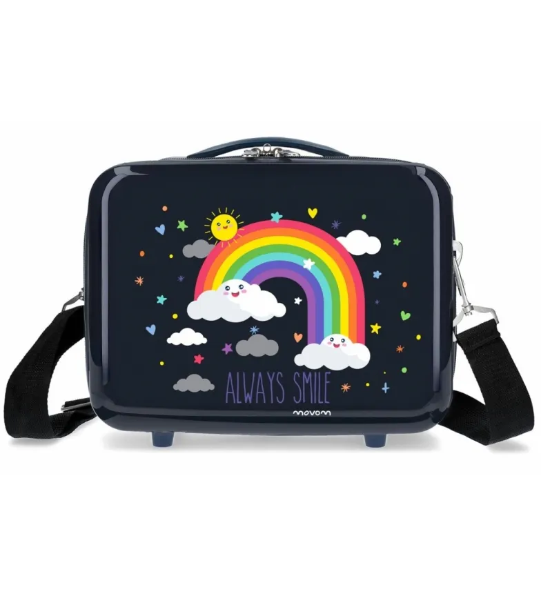 Neceser ABS Arcoiris Always Smile adaptable a trolley marino