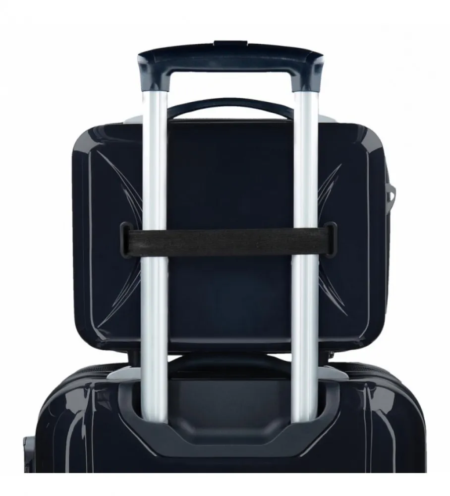 Neceser ABS Arcoiris Always Smile adaptable a trolley marino