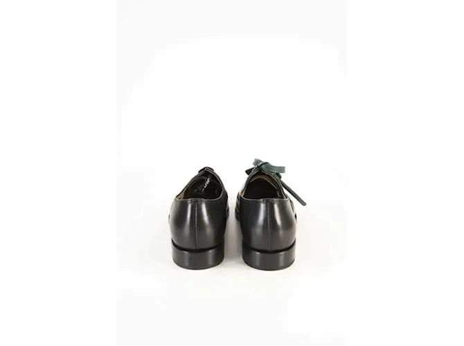 Off White Derbies de cuero Negro 