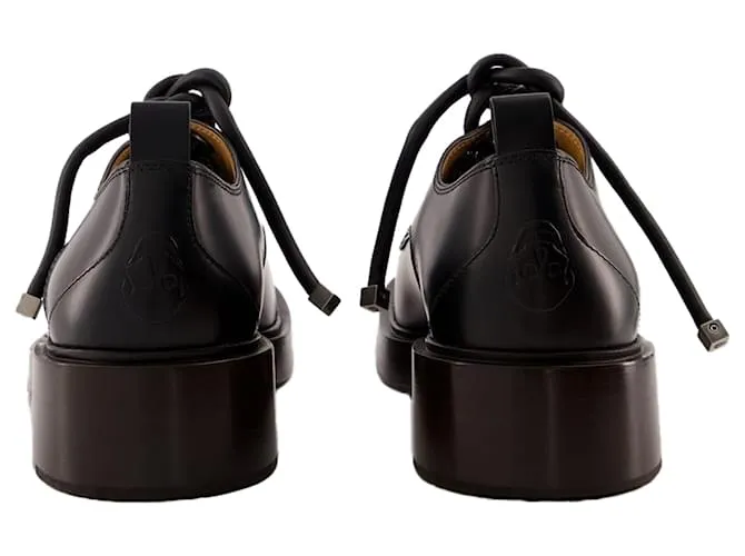 OLD CALF DERBIES  ALEXANDER MCQUEEN  CUERO  NEGRO 