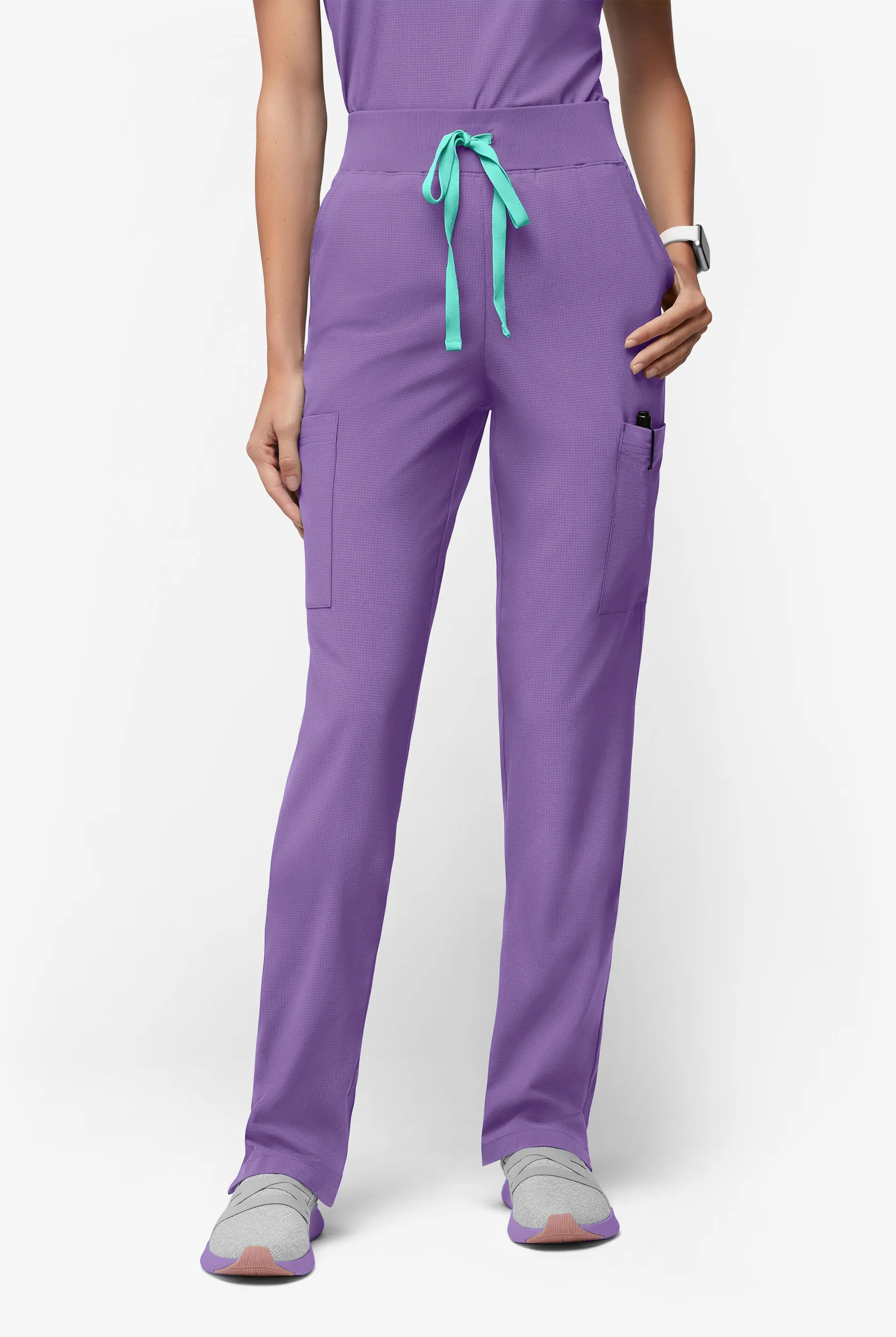 Pantalón médico Easy STRETCH Ecogrid con piernas rectas y 7 bolsillos para mujer