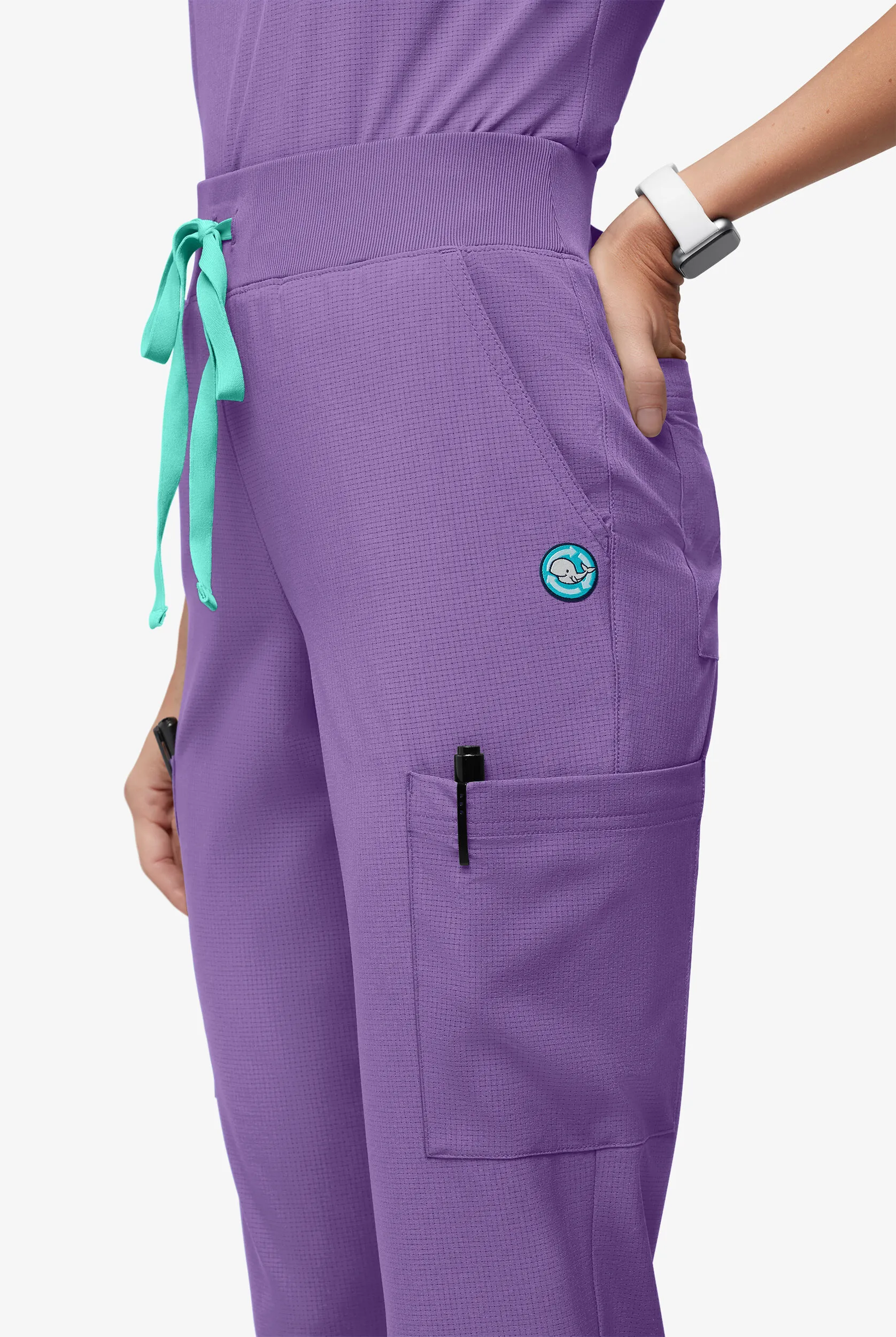 Pantalón médico Easy STRETCH Ecogrid con piernas rectas y 7 bolsillos para mujer