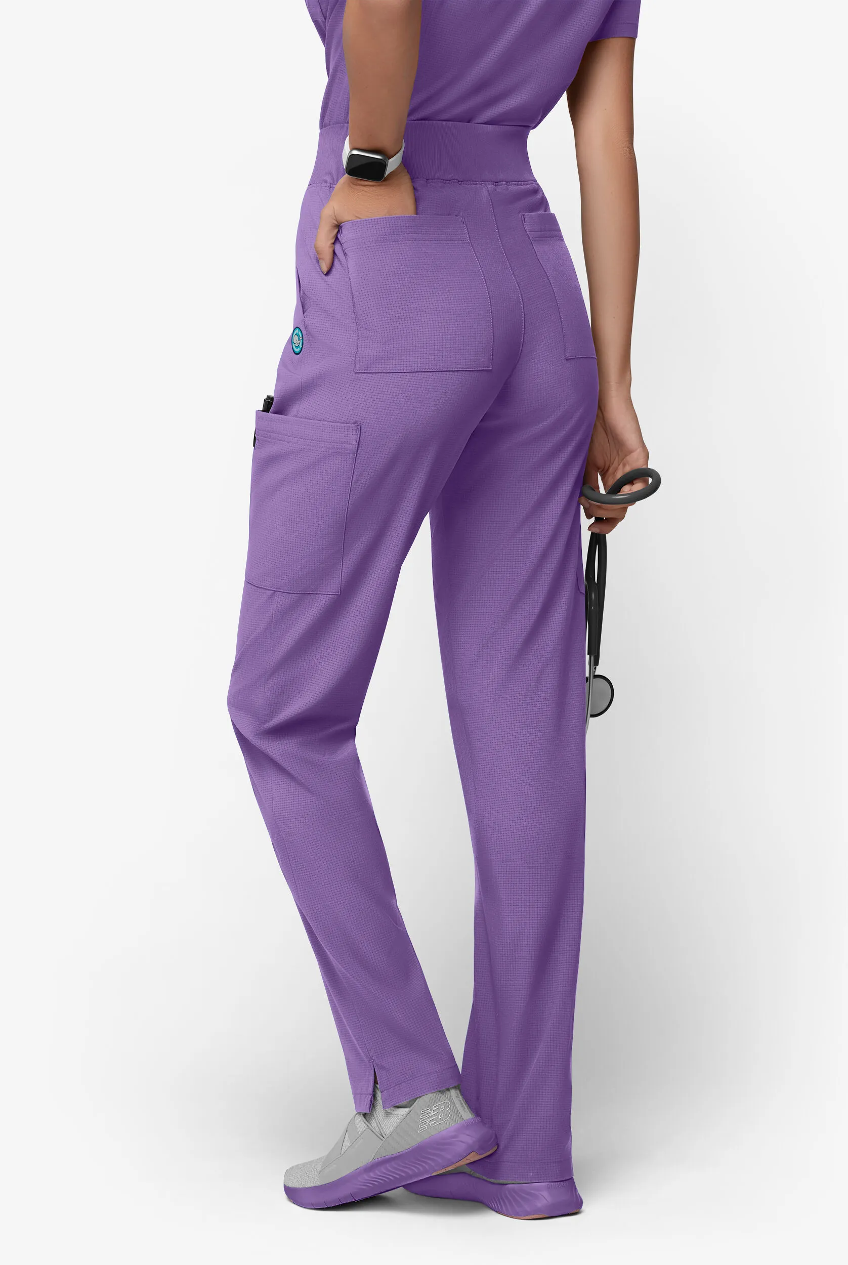 Pantalón médico Easy STRETCH Ecogrid con piernas rectas y 7 bolsillos para mujer