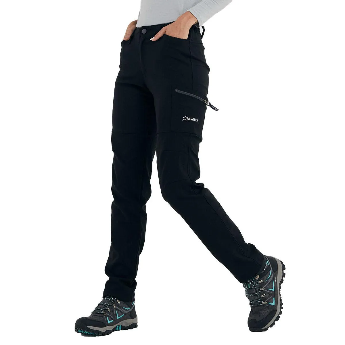 Pantalon Cargo Alaska Jungla Trekking Mujer Negro