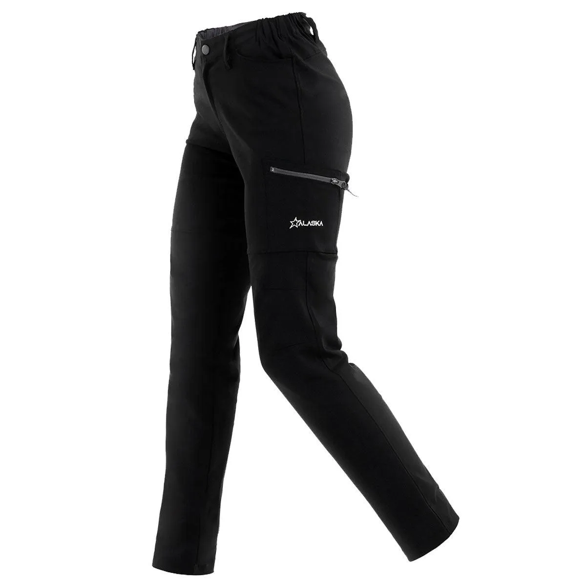 Pantalon Cargo Alaska Jungla Trekking Mujer Negro