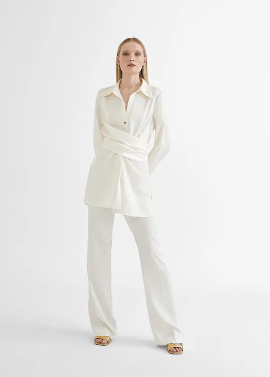 Pantalon flare costura central CRUDO Lola Casademunt