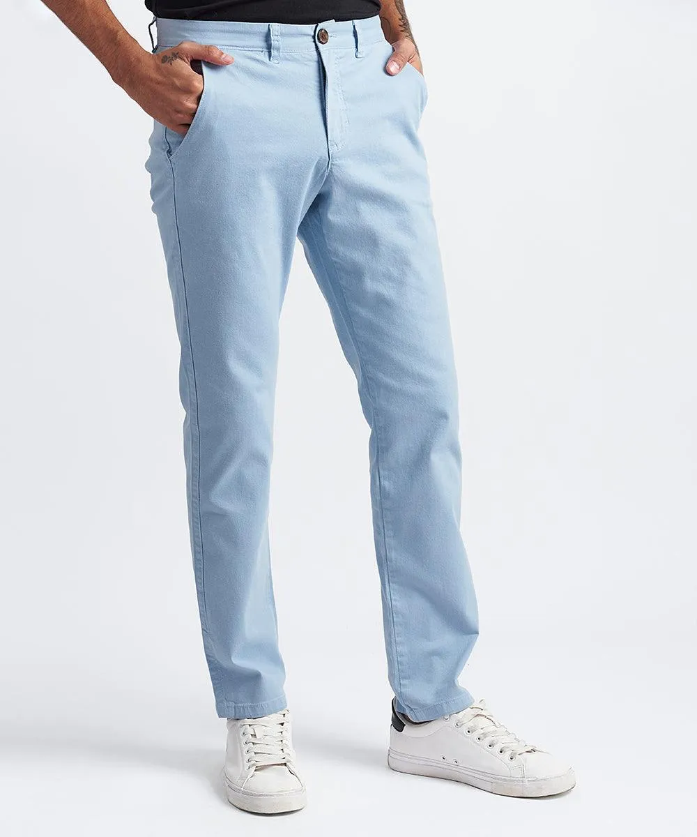 PANTALON FLAT FRONT SLIM FIT CELESTE PV24