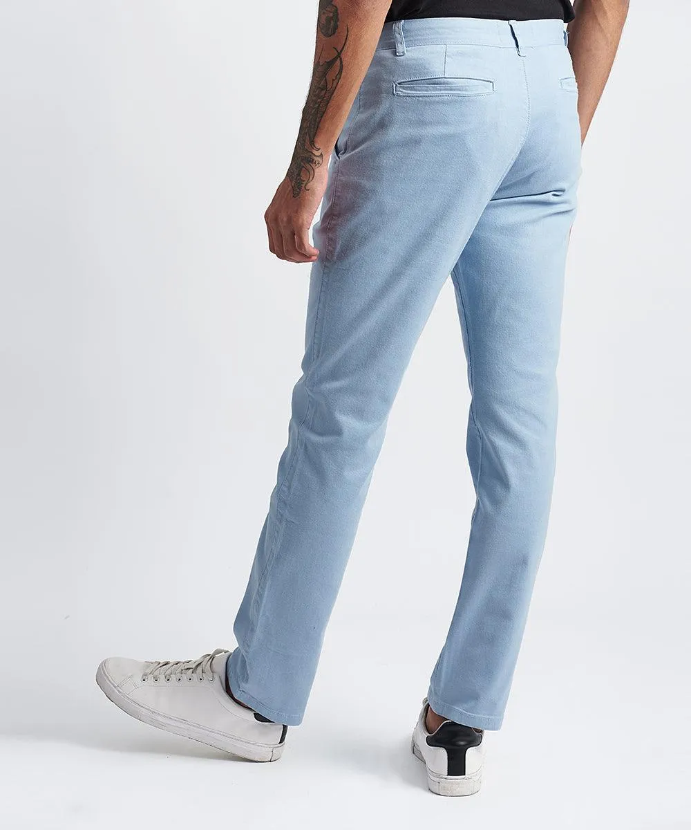 PANTALON FLAT FRONT SLIM FIT CELESTE PV24