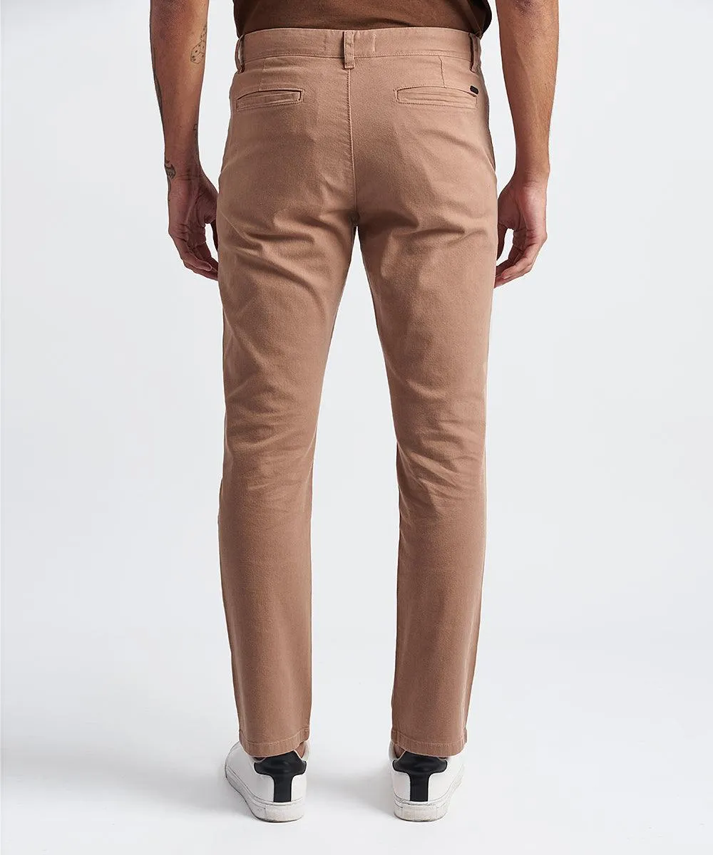 PANTALON FLAT FRONT SLIM FIT MARRON CLARO PV24