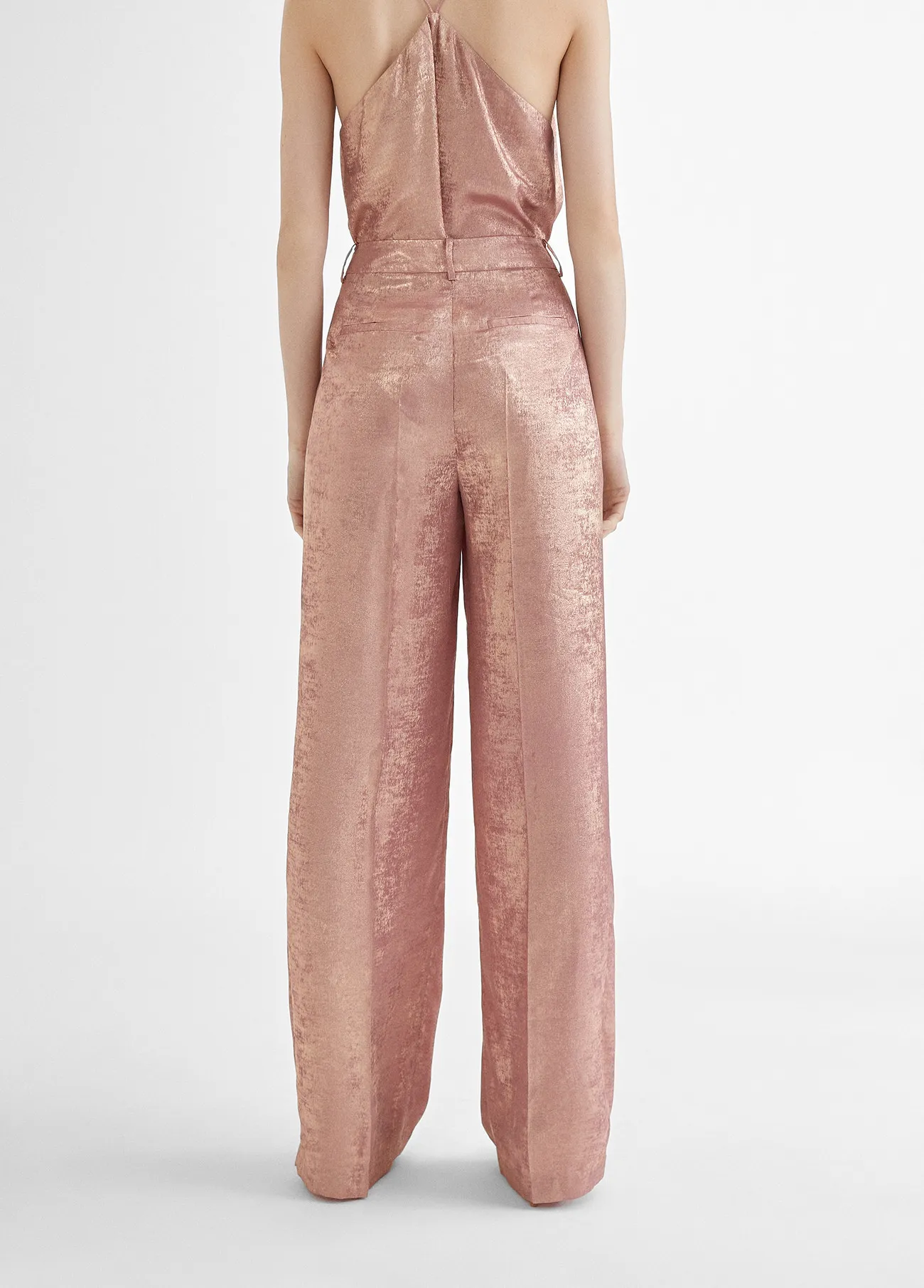 Pantalon fluído recto pinzas tornasolado Lola Casademunt