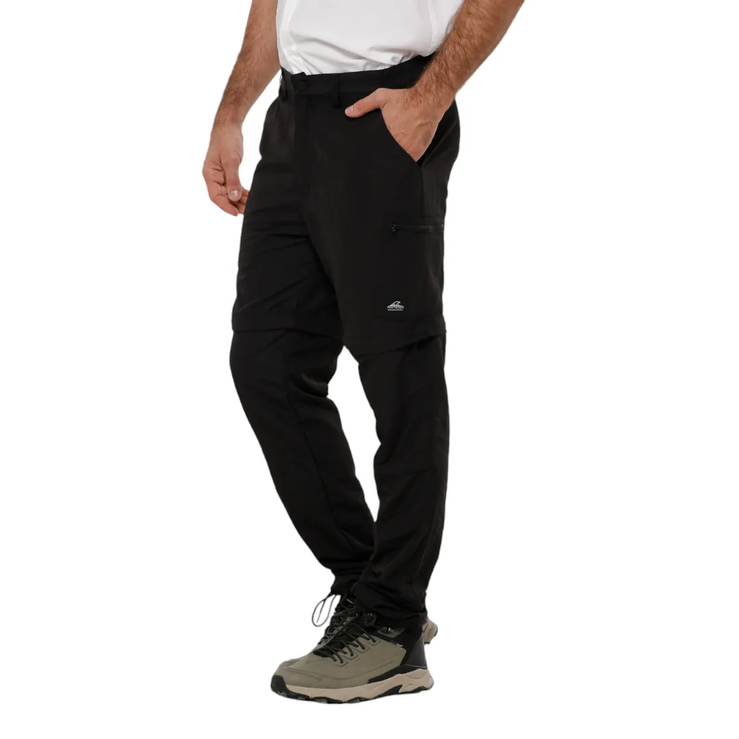 Pantalon Montagne Sherpa Zipper Trekking Desmontable Negro