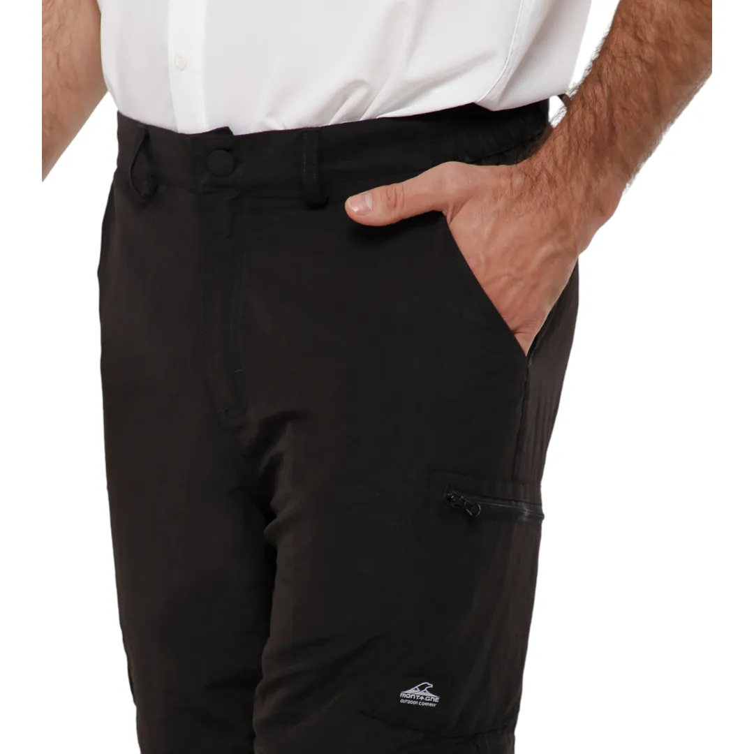 Pantalon Montagne Sherpa Zipper Trekking Desmontable Negro