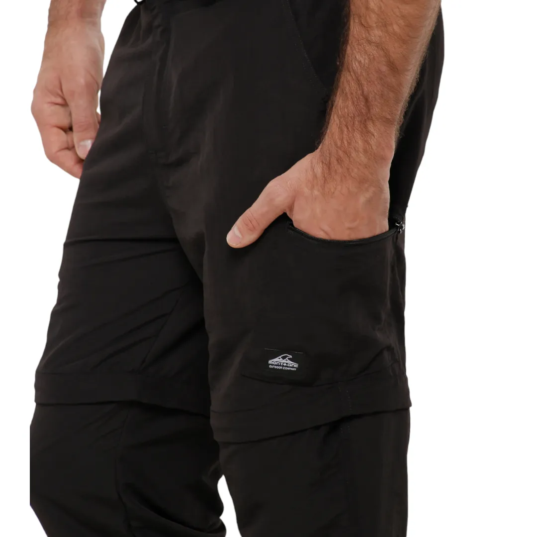 Pantalon Montagne Sherpa Zipper Trekking Desmontable Negro