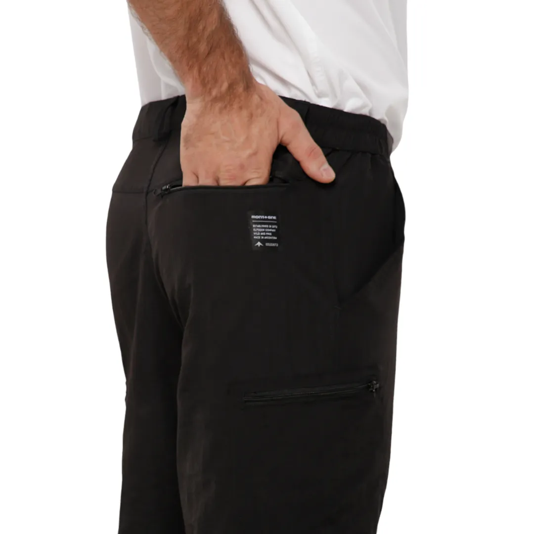 Pantalon Montagne Sherpa Zipper Trekking Desmontable Negro