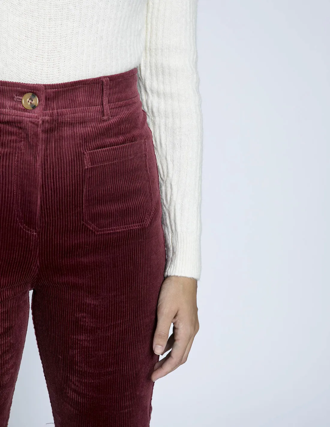 PANTALON PANA GRANATE CORDUROY KING LOUIE