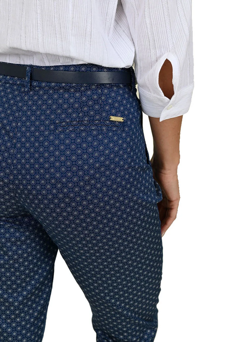 Pantalon Romanella con cinturón