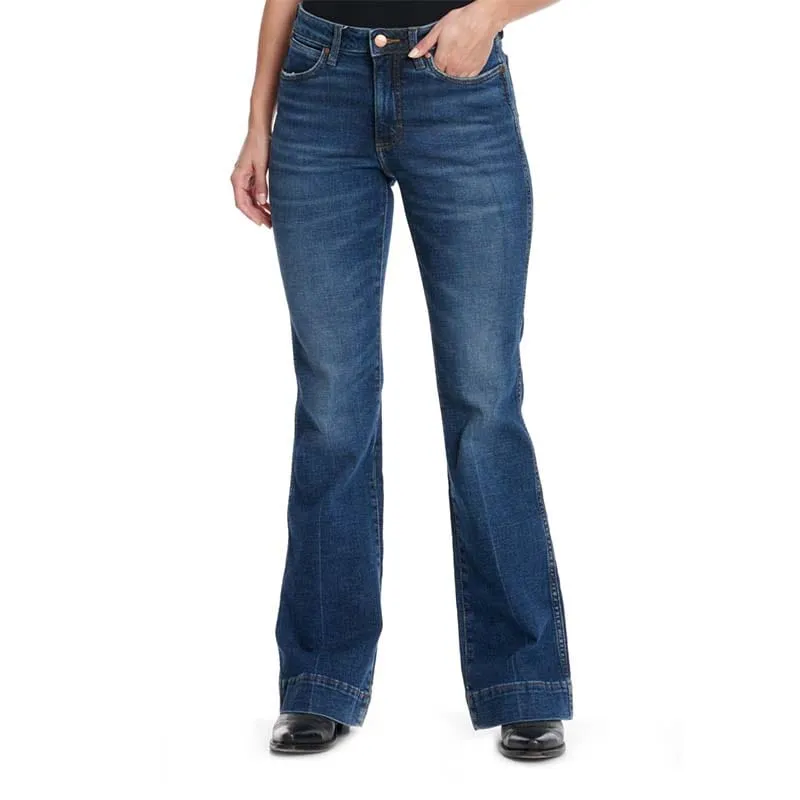 Pantalon Wrangler Retro Medium Wash High Rise Trouser