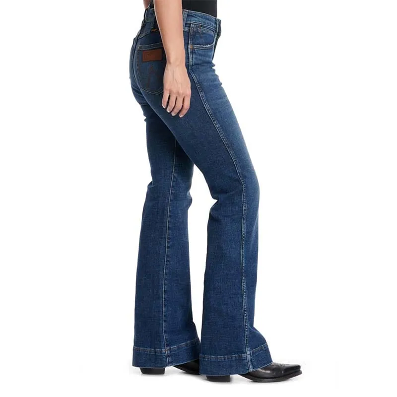 Pantalon Wrangler Retro Medium Wash High Rise Trouser