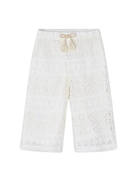 Pantalón Mayoral Encaje Blanco Para Niña