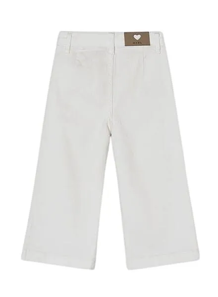 Pantalón Mayoral Wide Blanco para Niña