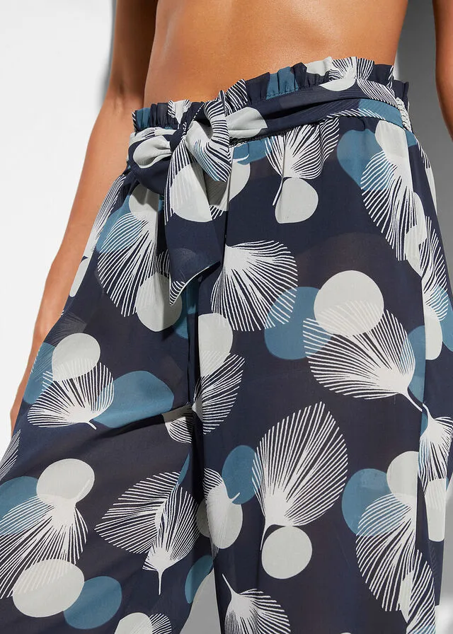 Pantalón playero 3/4 sostenible Azul