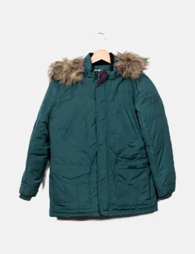 Pepe Jeans Parka verde cremallera