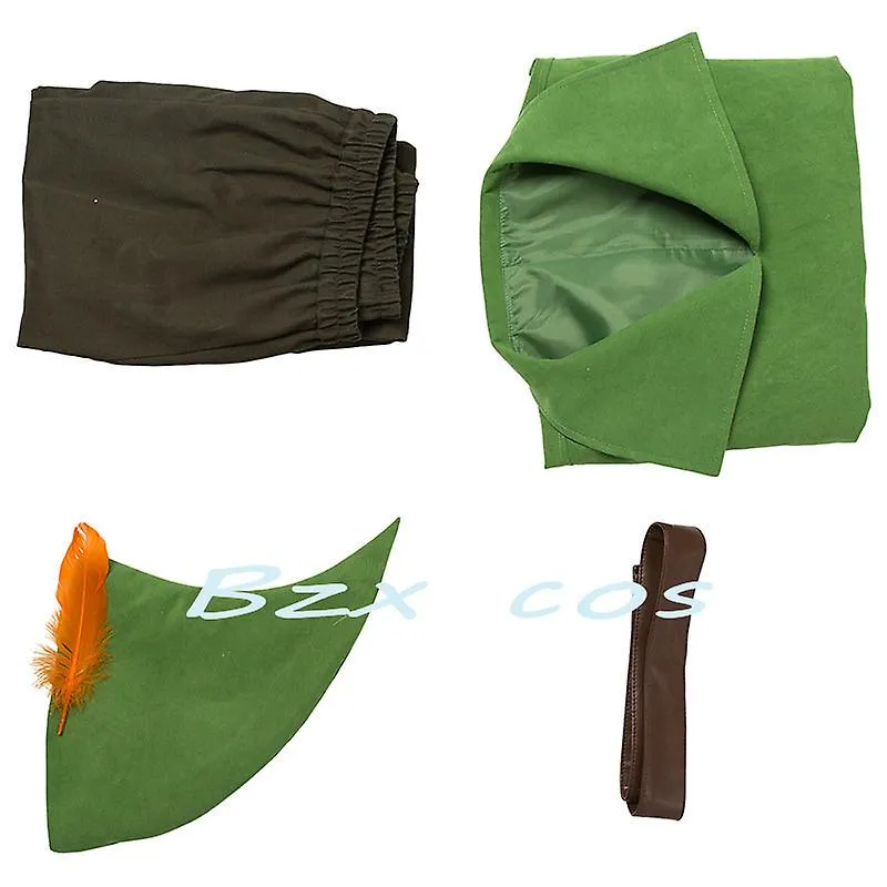 Peter Pan Cosplay Anime Disfraz Elfo Verde Uniforme Vestidos Niños Niñas Halloween Carnaval Disfraz Fancy Dress Suit Hombres