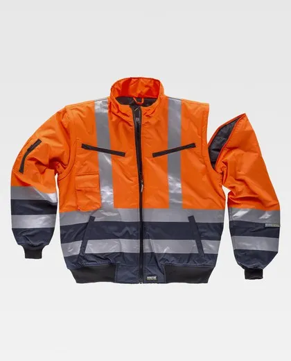 Piloto combinada alta visibilidad Naranja / Marino