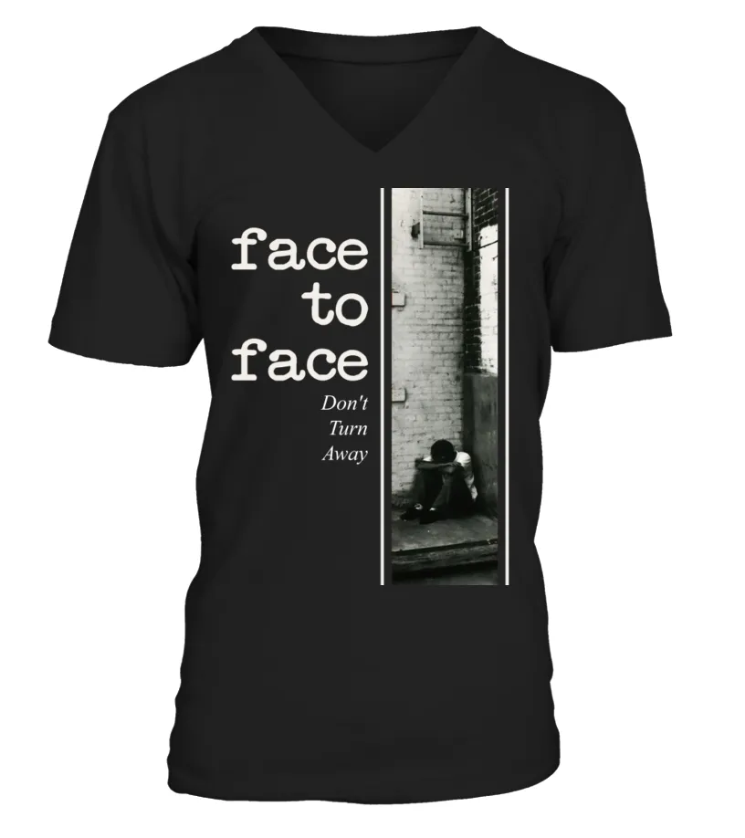 PNK133BK.RD. FACE TO FACE  DON'T TURN AWAY CAMISETA CUELLO EN V UNISEX